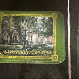 Savannah Georgia Souvenir Tin - Green and Yellow